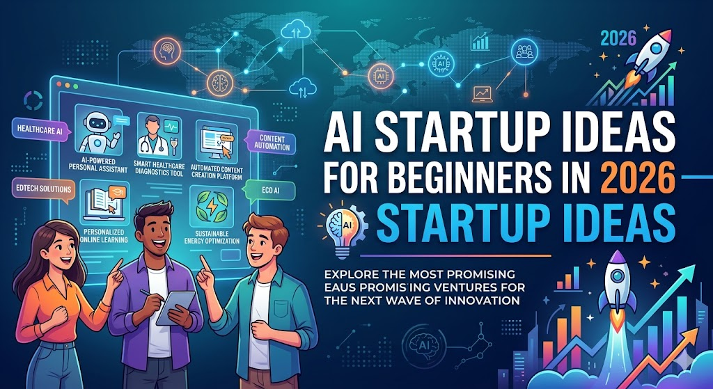 AI Startup Ideas for Beginners in 2026 — Your Complete Guide to Building a Profitable AI Business